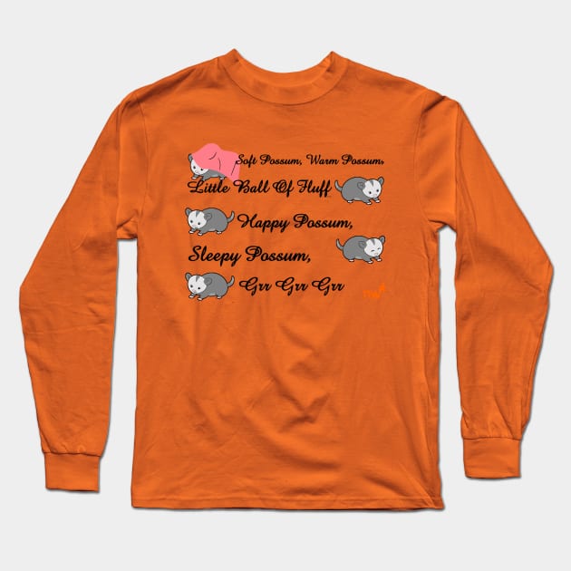Soft Possum song Long Sleeve T-Shirt by nenedasher